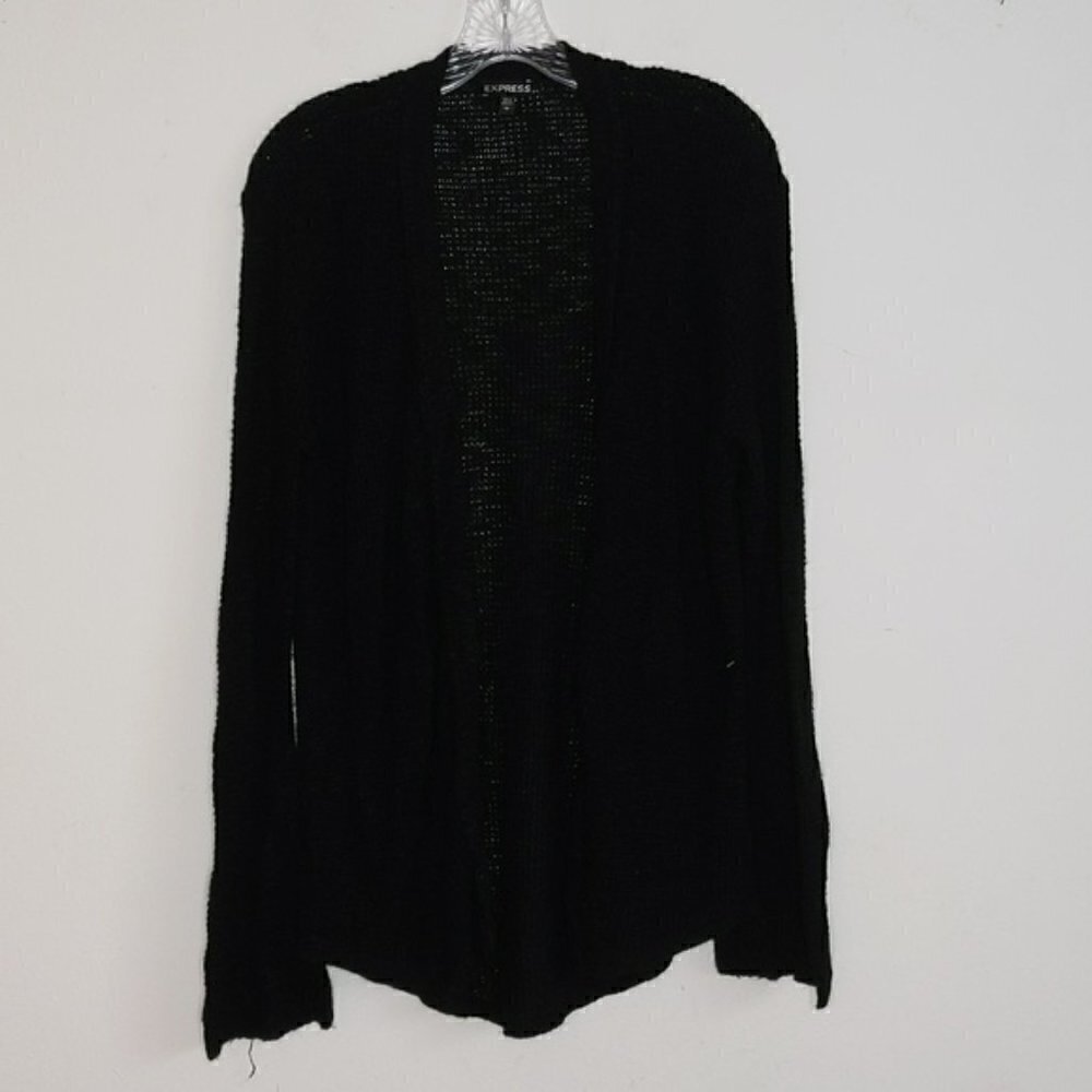 Express Waffle Knit Sweater Cardigan